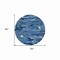 Homeroots 8' Navy Blue And Blue Round Abstract Washable Indoor Outdoor Area Rug 609258 - alternate 8