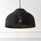 Jonathan Y Eliza 20 in. 1-Light Coastal Bohemian Woven Rattan and Iron LED Pendant, Black/Brass Gold JYL1133C - alternate 11