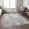 Homeroots 10' X 14' Silver Gray And Ivory Striped Washable Indoor Outdoor Area Rug 581676 - alternate 7