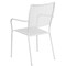 Flash Furniture White Steel Patio Arm Chair with Square Back, PK5 5-CO-2-WH-GG - alternate 8