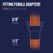 Everflow FTGx3/8'' FIP Copper Reducing Female Adapter Fitting 1/2'' FTFA1238 - alternate 3