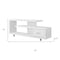 Homeroots 60in White Open Shelving TV Stand 332883 - alternate 4