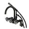 Kingston Brass 7-Inch Adjustable Wall Mount Clawfoot Tub Faucet, Matte Black AE8150RX - alternate 1