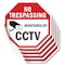 Signmission No Trespassing Monitored By CCTV, 4 inch X 4 inch, Vinyl Decal, 5PK OC-D-5PACK-4-33 - alternate 1