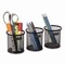 Mind Reader Metal Mesh Utensil Holder, 3.5in dia x 3.7inh, Black, 3PK CLIPMESH3-BLK - alternate 10