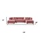 Homeroots Tufted Pink Velvet Modular U Shaped Sofa and Chaise Sectional With Toss Pillows 642269 - alternate 5