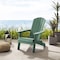 Homeroots 35" Green Heavy Duty Plastic Adirondack Chair 530697 - alternate 6