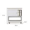 Homeroots Brown and White Rolling Bar Cart With Wine Storage 479896 - alternate 6