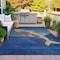 Homeroots 5' X 8' Blue And Brown Animal Print Washable Indoor Outdoor Area Rug 630964 - alternate 6