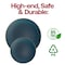 Smarty Had A Party Navy w/Gold Rim Organic Round Plastic Dinnerware  Set (120 Dinner Plates+120 Salad Plates), 240PK 930NGVP-CASE - alternate 8