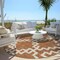 Homeroots 8' Brown And Ivory Round Geometric Washable Indoor Outdoor Area Rug 593782 - alternate 6