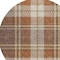 Homeroots 8' Chocolate Copper And Gold Round Plaid Washable Indoor Outdoor Area Rug 596323 - alternate 7