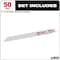 Milwaukee Tool 9" 14 TPI SAWZALL Blades (50 Pk) 48-01-6187 - alternate 12