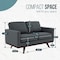 Leisuremod Chester Modern Leather Loveseat with Birch Wood Base, Grey CS58GR-L - alternate 10