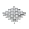 Apollo Tile 11x11 Bardiglio Nuvolato, Eastern White Marble Polished Floor and Wall Mosaic Tile 4.2sqft/case, 5PK APLSE88B25A - alternate 7
