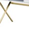 Homeroots 47" White and Gold Wood and Metal Computer Desk With Two Drawers 554208 - alternate 3