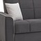 Homeroots 90" Gray Chenille Sleeper Sofa And Toss Pillows With Brown Legs 607123 - alternate 6