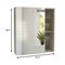 Homeroots 18" Wood Brown Laminate Accent Cabinet With Three Shelves 477662 - alternate 3