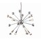 Jonathan Y Glenn 8-Light 22.5" Metal Sputnik-Style LED Chandelier, Chrome JYL9017A - alternate 1