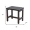 Homeroots Compact Rectangular Teak Lattice Pattern Shower Or Outdoor Bench In Brown Finish 376692 - alternate 4