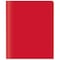 C-Line Products 8-1/2" x 11" Red Two-Pocket Heavyweight Poly Portfolio Folder with Prongs, 25EA/BX, 6BX/CT 33964-BX - alternate 3