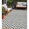 Homeroots 5' X 8' Gray And Ivory Chevron Washable Indoor Outdoor Area Rug 595314 - alternate 1