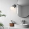 Jonathan Y Louis Parisian Globe 5.75" 1-Light Metal/Frosted Glass Modern Contemporary LED Vanity Light, Black JYL3534B - alternate 8