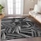 Homeroots 10' X 14' Black And Gray Geometric Washable Indoor Outdoor Area Rug 594760 - alternate 7