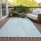 Homeroots 8' X 10' Aqua And Ivory Geometric Washable Indoor Outdoor Area Rug 577544 - alternate 8
