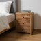 Homeroots 24" Beige Solid Wood Three Drawer Nightstand 651499 - alternate 13