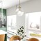 Vaxcel Linden 1-Light Muted Brass Gold Globe Pendant Light with Clear Ribbed Glass Shade Art Deco P0457 - alternate 7