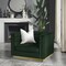 Homeroots 34" Hunter Green Velvet Tufted Club Chair 533859 - alternate 3