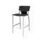 Homeroots Set of Two 29" Black and Silver Metal and Faux Leather Low Back Bar Height Bar Chairs, 2PK 555055 - alternate 5