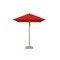Bambrella 7' Square Bamboo Market Umbrella w/1.5" Pole Diameter-Red Canopy 2.1m SQ-L-R - alternate 1