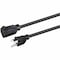 Monoprice SJTW Extension Cord, 14 AWG, Indoor, 14/3, 1 Outlets, 5-15R, Black, 5-15P, 3 ft 35046 - alternate 1