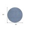 Homeroots 8' Blue And Ivory Round Chevron Washable Indoor Outdoor Area Rug 596257 - alternate 7