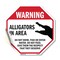 Signmission Warning Alligators in Area Do Not S, 10 Inch X 10 Inch, Vinyl Decal OC-D-10-339 - alternate 1