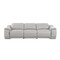 Homeroots 107" Light Gray Italian Leather Reclining Metal USB Sofa 720281 - alternate 1