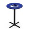 Holland Bar Stool Co 36" Blk Wrinkle Vancouver Canucks Pub Table, 36" dia. Top L211B3636VanCan - alternate 1