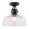Vaxcel Beloit 1-Light Semi-Flush Mount, Black C0345 - alternate 1