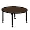 Regency Round Kee Height Adjustable Mobile Classroom Activity Table, 42 in W, 42 in L, Neo Walnut TB42RNDNWAPCBK - alternate 5