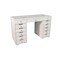 Homeroots 51" White Glass and Wood Vanity Table With Thirteen Drawers 570155 - alternate 7