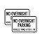 Signmission No Overnight Parking Vehicles Towed After 11 Pm K2-103, 18'' X 24'', Heavy Gauge Aluminum, 2PK A-1824-2PACK-23828 - alternate 1