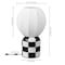 Jonathan Y Valarie 10.25" Contemporary Modern Checkerboard Ceramic w/Ribbed Cocoon Globe Shade LED Mini Table L JYL4203C - alternate 5
