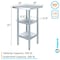 Amgood 20in D x 20in L Stainless Steel Table, Two Undershelves AMG WT-2020-2SH-Z - alternate 8