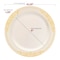 Smarty Had A Party 10.25" Ivory with Gold Harmony Rim Plastic Dinner Plates (120 plates), 120PK 640G-CASE - alternate 8