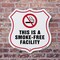 Signmission No Smoking Shield Label Set This Is A Sm, 6 Inch X 6 Inch, Plastic Sign SHI-P-6-399 - alternate 3