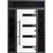 Vdomdoors Front Exterior Prehung Steel Door Ronex0131 Black Enamel 96 2 Sidelight and Transom Window Sidelite RONEX0131EXD-BLK-W14+36+14xH96+16-LH-I - alternate 1
