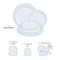 Smarty Had A Party White Turquoise Blue & Silver Mosaic Plastic Dinnerware Set, 120 Dinner Plates, 120 Salad Plates, 240PK 890TBSVP-CASE - alternate 8