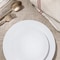 Smarty Had A Party White w/Silver Rim Organic Round Plastic Dinnerware Set (120 Dinner Plates+120 Salad Plates), 240PK 930WHSVP-CASE - alternate 8